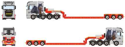 SCANIA R Highline 8x4 avec remorque porte-engins 3 essieux – Image 5