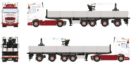 VOLVO FH5 Globetrotter 4x2 avec remorque à briques 3 essieux – Image 5