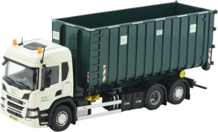 SCANIA P370 6x2 porteur ampliroll avec container 40 m3