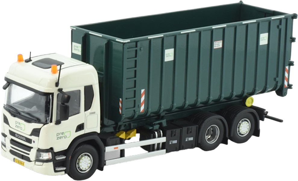 TEKN87458 SCANIA P370 6x2 porteur ampliroll avec container 40 m3 – Image 1