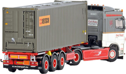 DAF XF Space Cab  4x2 avec remorque porte-container et container 40 pieds – Image 3
