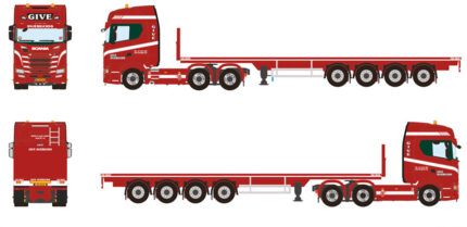 SCANIA S Highline 6x2 avec remorque plateau  4 essieux – Image 5