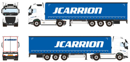 VOLVO FH5 Globetrotter 4x2 avec remorque bachée 3 essieux – Image 5