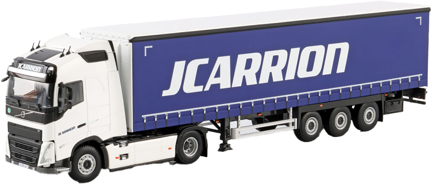 WSI ALBERT VAN DE SCHEUR BV; VOLVO FH5 GLOBETROTTER 8X2 TAG AXLE RIGED Flatbed Truck 8x2 Tag Axle With Fassi 1300 Jib 01 4428