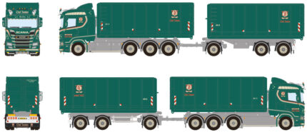 SCANIA R Normal 8x2 combiné porteur et remorque ampliroll avec 2 containers 40m3 – Image 7