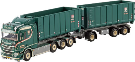 SCANIA R Normal 8x2 combiné porteur et remorque ampliroll avec 2 containers 40m3 – Image 6
