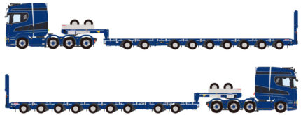 SCANIA S High 8x4 avec remorque porte-engins à rampes 9 essieux – Image 5