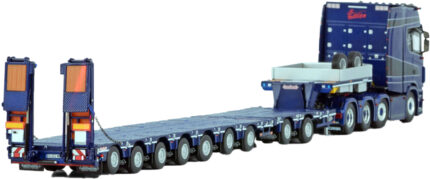 SCANIA S High 8x4 avec remorque porte-engins à rampes 9 essieux – Image 3