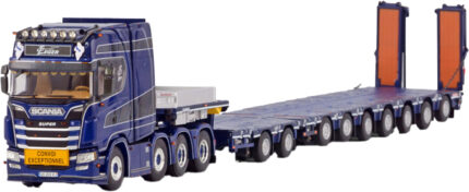 SCANIA S High 8x4 avec remorque porte-engins à rampes 9 essieux – Image 4