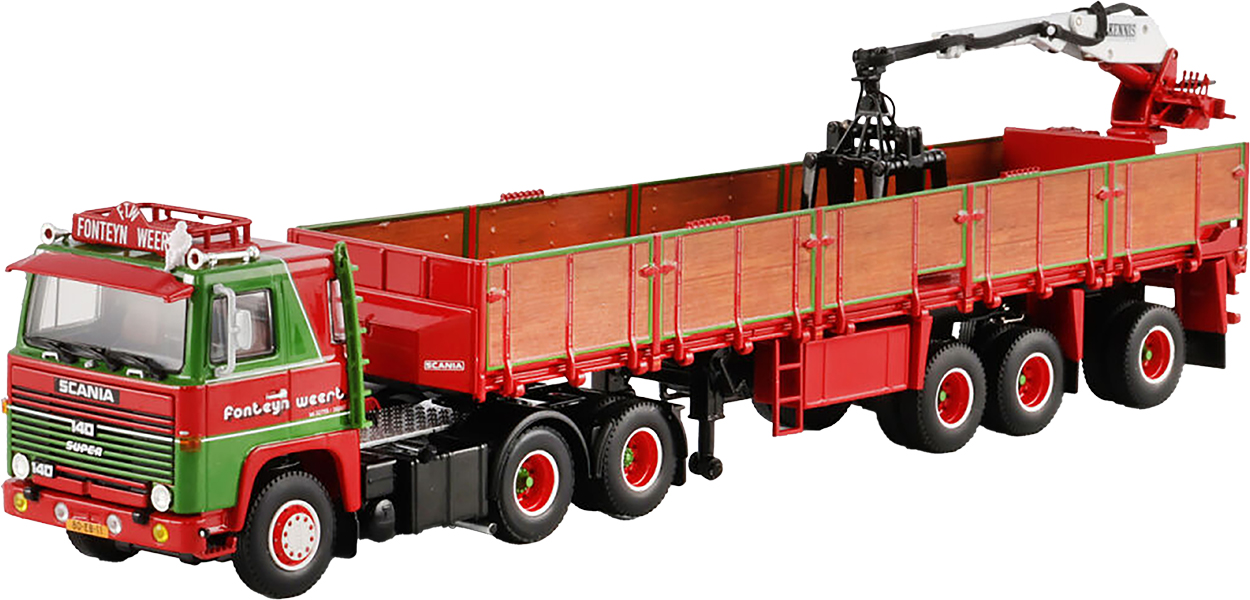 WSI01-4674 SCANIA Serie 1 6x2 avec remorque à briques 3 essieux – Image 1