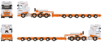 DAF XF Super Space Cab 8x4 avec remorque porte-engins 6 essieux – Image 5