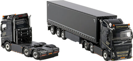 VOLVO FH5 Sleeper Cab 6x2 avec remorque bachée 3 essieux – Image 5
