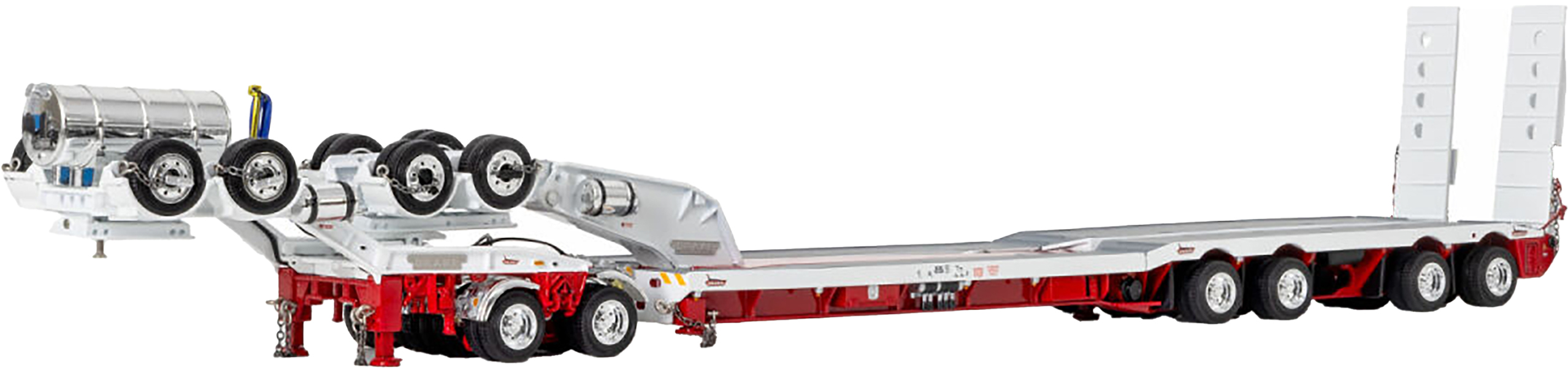 WSI-ZT09339 DRAKE Remorque porte-engins 4 essieux, Rouge et blanche – Image 1