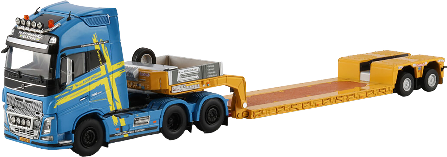 WSI01-4586 VOLVO FH4 Globetrotter XL 6x2 avec remorque porte-engins 2 essieux – Image 1