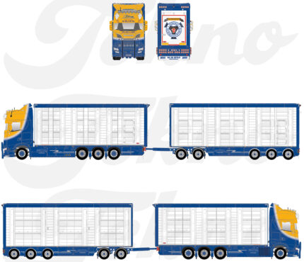 SCANIA S Highine 8x2 combiné porteur et remorque bétaillère – Image 5