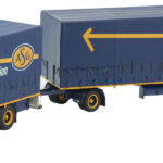 SCANIA 141 6x2 combiné porteur et remorque bachée