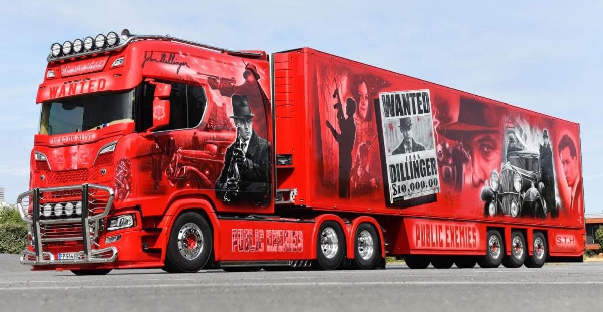 LG1693 MINITRUCKS 26 1/50 Kit résine monté Remorque Fourgon Huet EdL