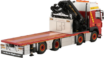 DAF CF Space Cab 8x4 porteur plateau avec grue FASSI 1100 – Image 3