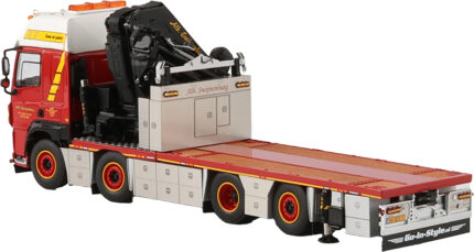 DAF CF Space Cab 8x4 porteur plateau avec grue FASSI 1100 – Image 4