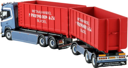 DAF XF 6x2 Porteur et remorque ampliroll avec 2 containers 40m3 – Image 4