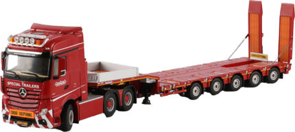 MERCEDES Actros MP5 BigSpace 6x4 avec remorque porte-engins à rampes 5 essieux – Image 4