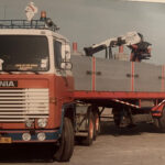 SCANIA Série 1 6x2 avec remorque à briques 3 essieux