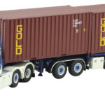 1/50 SCANIA R Highline 6x2 avec remorque porte-container et 2 containers 20 pieds