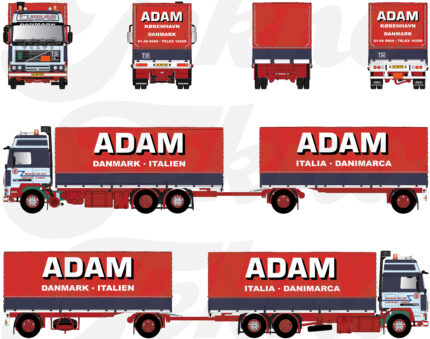 VOLVO F12 Globetrotter 6x2 combiné porteur et remorque bachée – Image 4