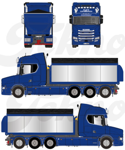 SCANIA TUFT Highline 8x2 porteur ampliroll avec container 40 m3 – Image 4