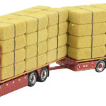 RENAULT T High 6x2 combiné porteur et remorque plateau à pailles