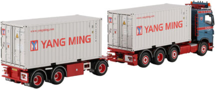 VOLVO FH4 Sleeper Cab 6x2 combiné porteur et remorque porte-containers avec  2 containers  20 pieds – Image 3