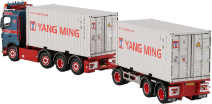 VOLVO FH4 Sleeper Cab 6x2 combiné porteur et remorque porte-containers avec  2 containers  20 pieds – Image 4