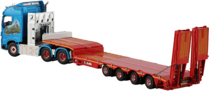 VOLVO FH5 Globetrotter 6x2 avec remorque porte-engins à rampes 4 essieux – Image 4