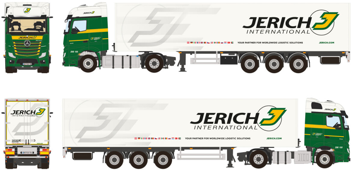 WSI01-5163-RESA 1/50 MERCEDES Actros MP5 Big Space 4x2 avec remorque tolée 3 essieux – Image 1