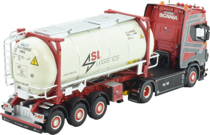 SCANIA S Highline 4x2 avec remorque porte-container et container 20 pieds – Image 4