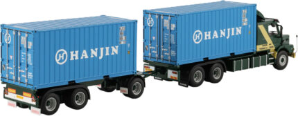 SCANIA T Serie 3 6x2 combiné porteur et remorque porte-container avec container 20 pieds – Image 3