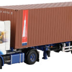 SCANIA Serie 3 Streamline 4x2 avec remorque porte-container et container 40 pieds