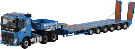 VOLVO FH4 Sleeper Cab 6x4 avec remorque porte-engins à rampes 6 essieux – Image 5