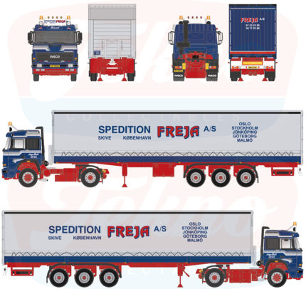 IVECO Turbostar 4x2 avec remorque bachée 3 essieux – Image 4