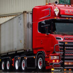 SCANIA R Topline 6x2 avec remorque porte-container et 2 containers 20 pieds