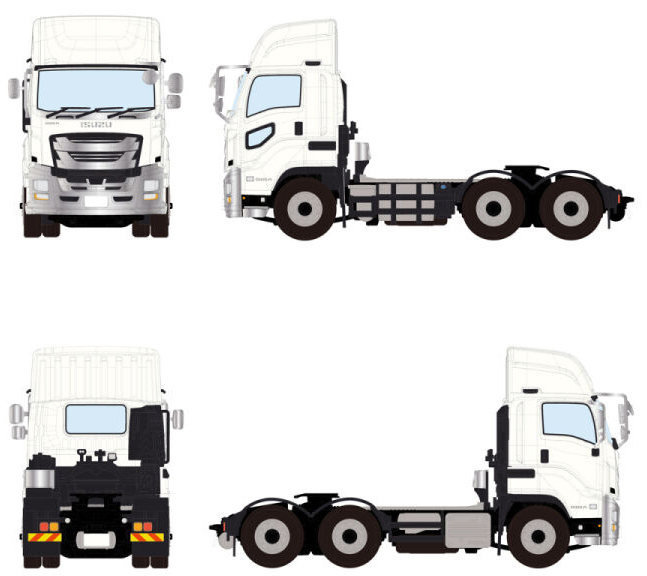 WSI01-5192-RESA ISUZU Giga Short-cab 6x4 blanc – Image 1