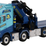 VOLVO FH5 Globetrotter 8x4 porteur plateau avec grue PALFINGER PK 165.002