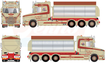 SCANIA T Topline 8x2 ampliroll avec container à asphalt – Image 5