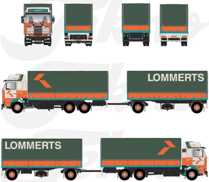 1/50 SCANIA Serie 2 6x2 combiné porteur et remorque bachée – Image 4