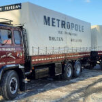 SCANIA LBS 76 combiné porteur et remorque bachée