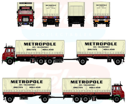 SCANIA LBS 76 combiné porteur et remorque bachée – Image 4