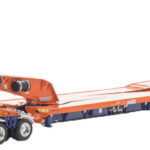 DRAKE Remorque porte-engins 2+6 essieux Orange et Bleu