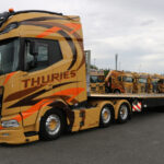 DAF XG+ 6x2 avec remorque plateau 3 essieux