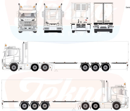 HERPA - CAMION porteur 6x4 avec remorque 5 essieux AHOLA - SCANIA CR 20