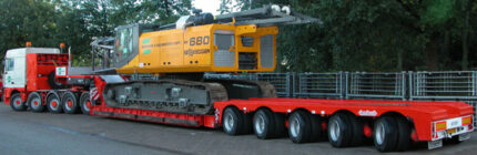 DAF 95XF Space Cab 10x4 avec remorque porte-engins 5 essieux – Image 5